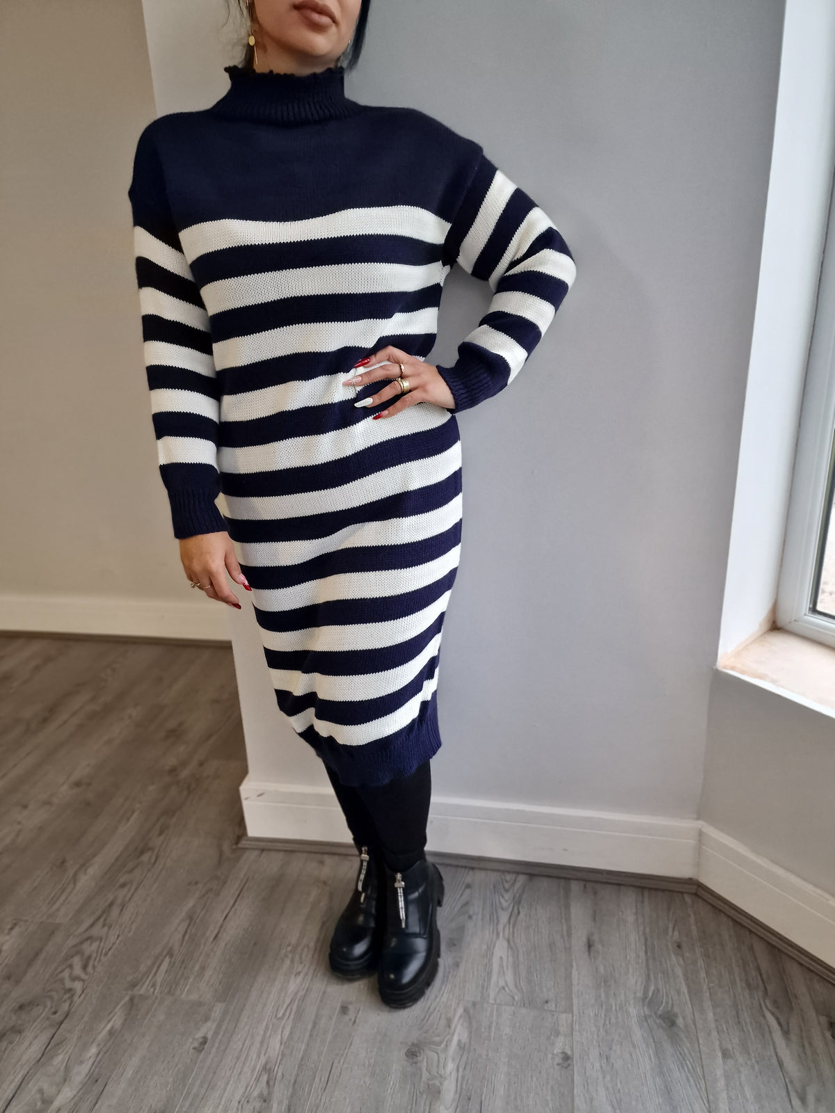 Stripe knit dress