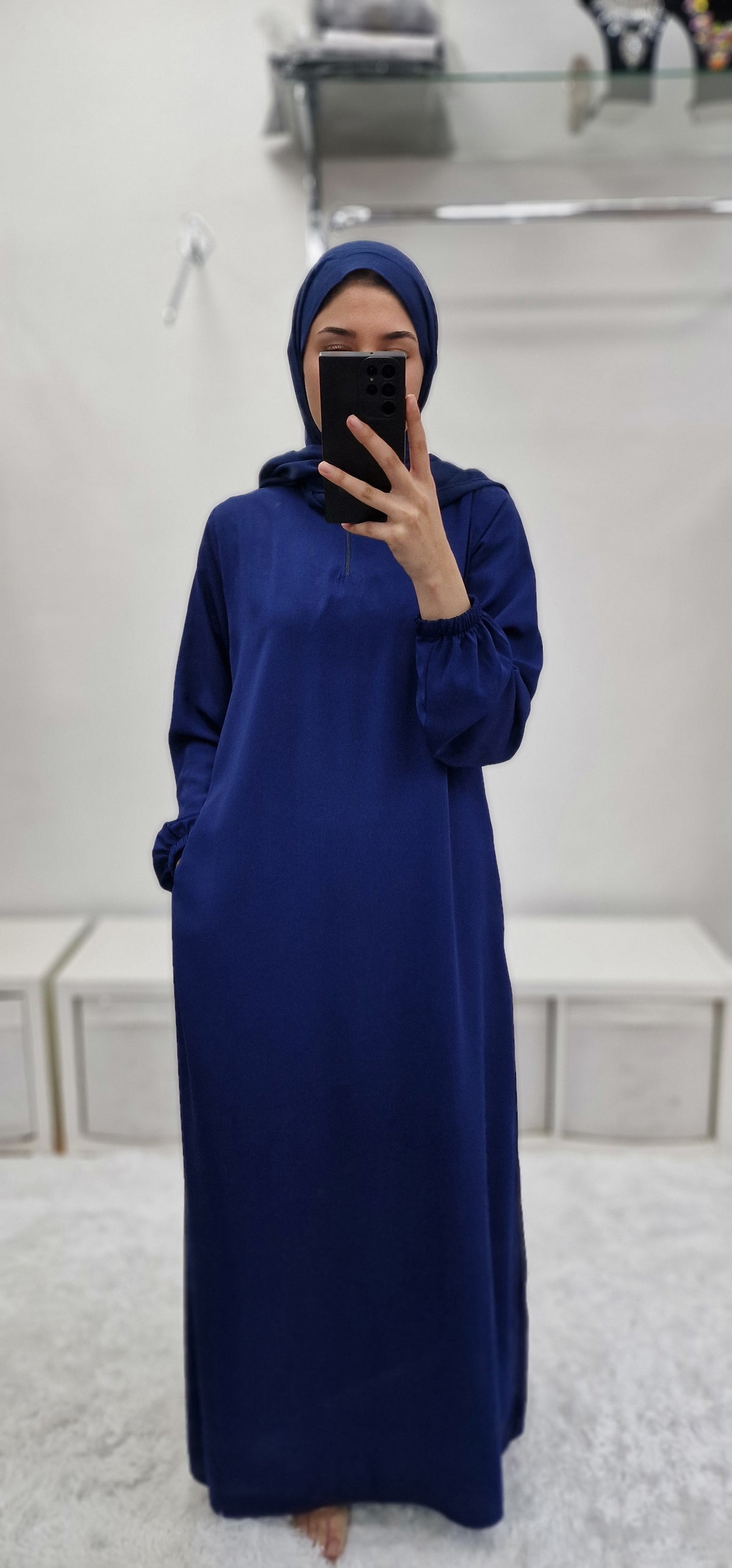 Sultana pocket abaya royal blue