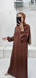 Sultana pocket abaya brown