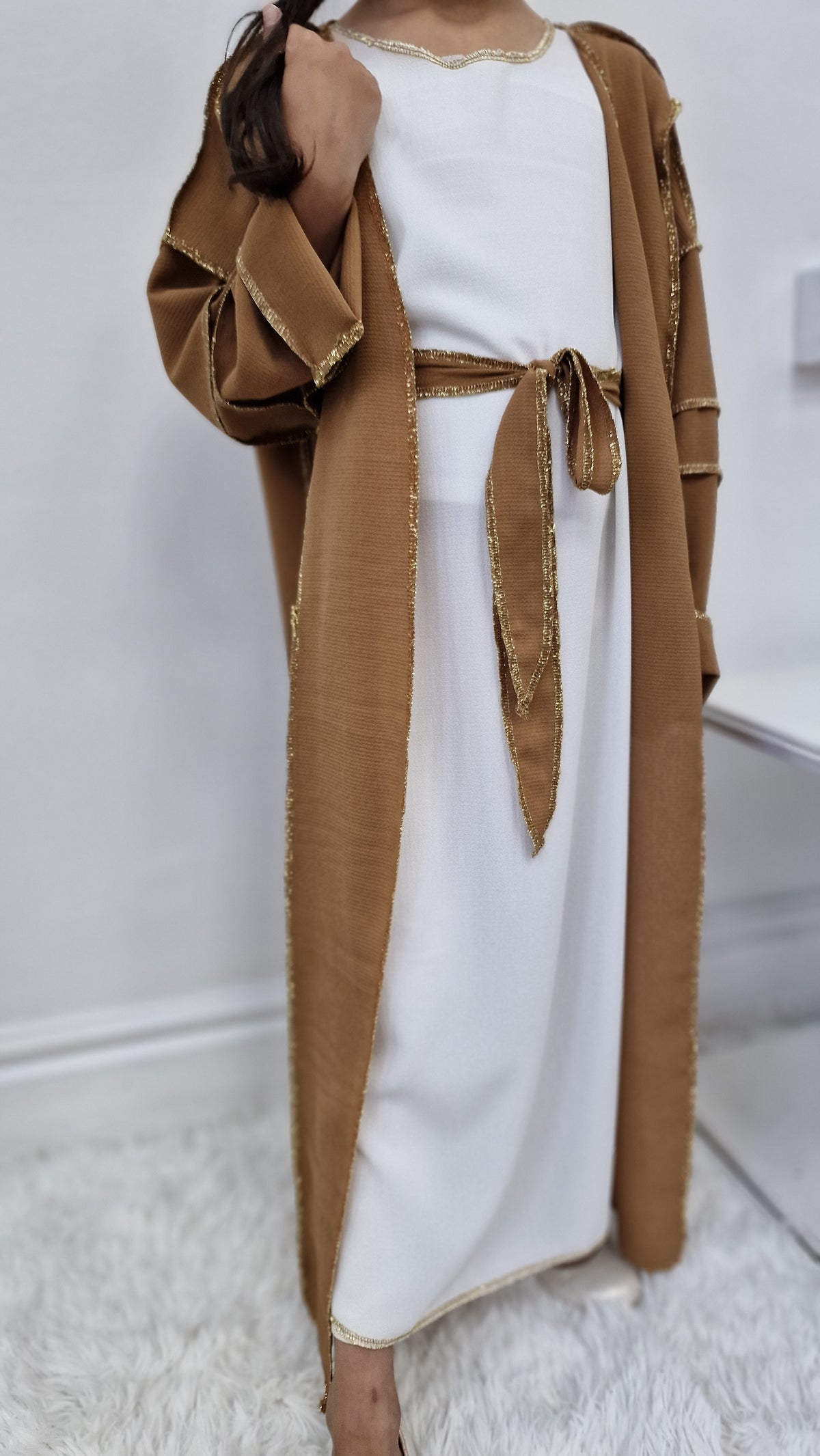 Haniya princess abaya camel