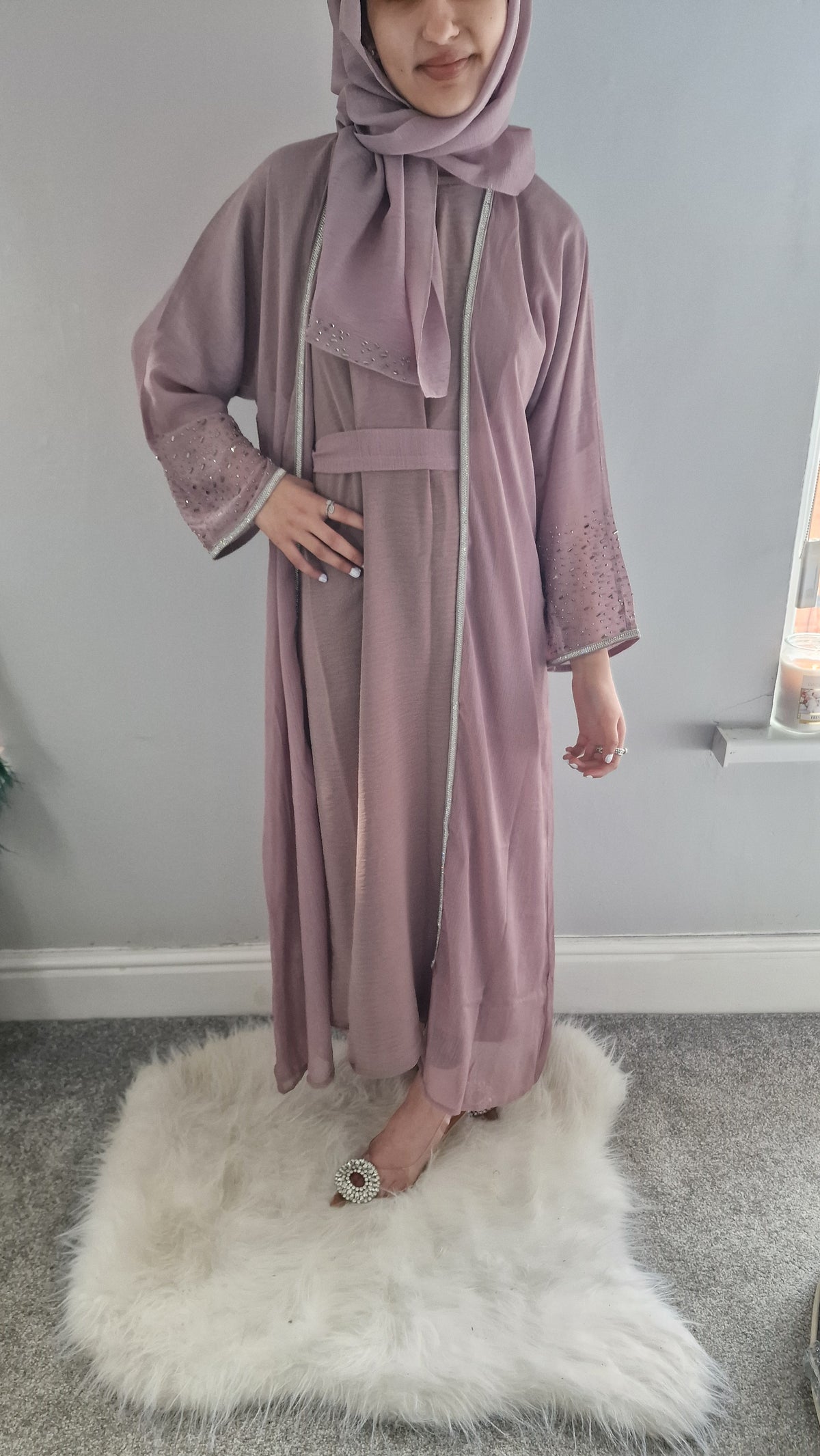 Sitara kids abaya blush