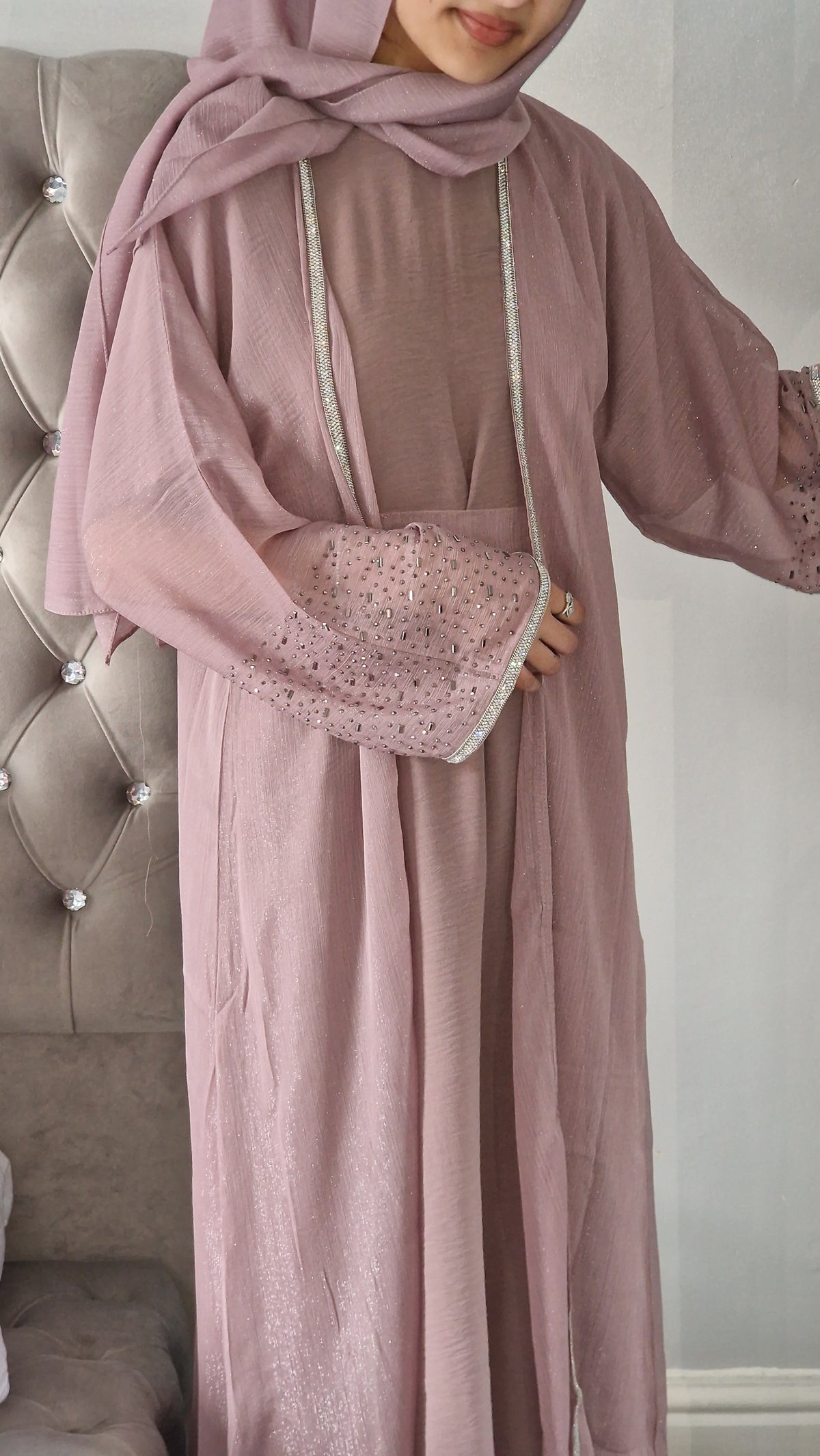 Sitara kids abaya blush