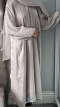 Ayla kids abaya light grey