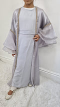 Ameera kids abaya  grey