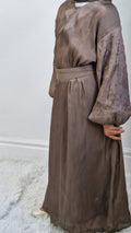 Ayla kids abaya pewter