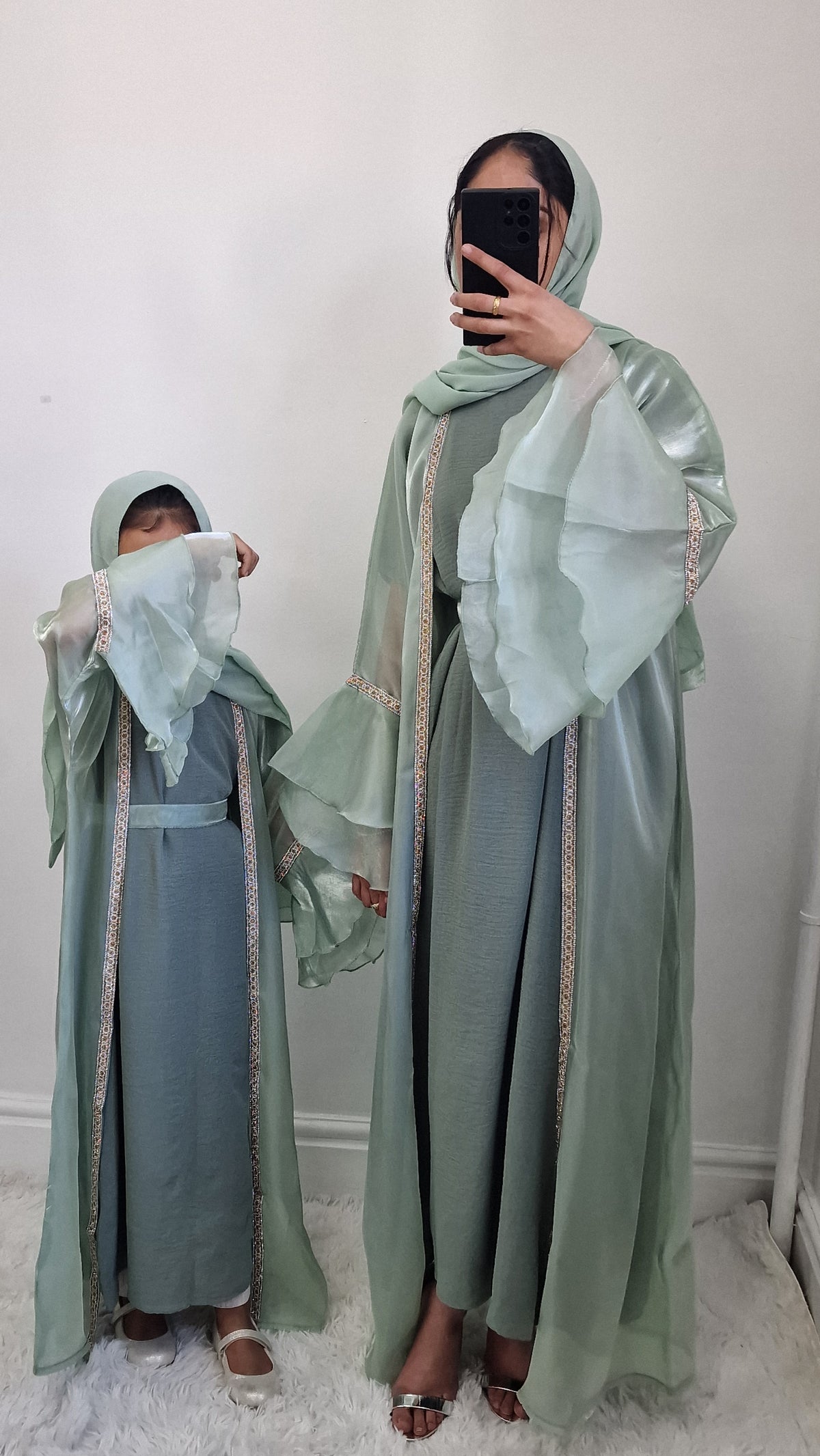 Ameera kids abaya mint