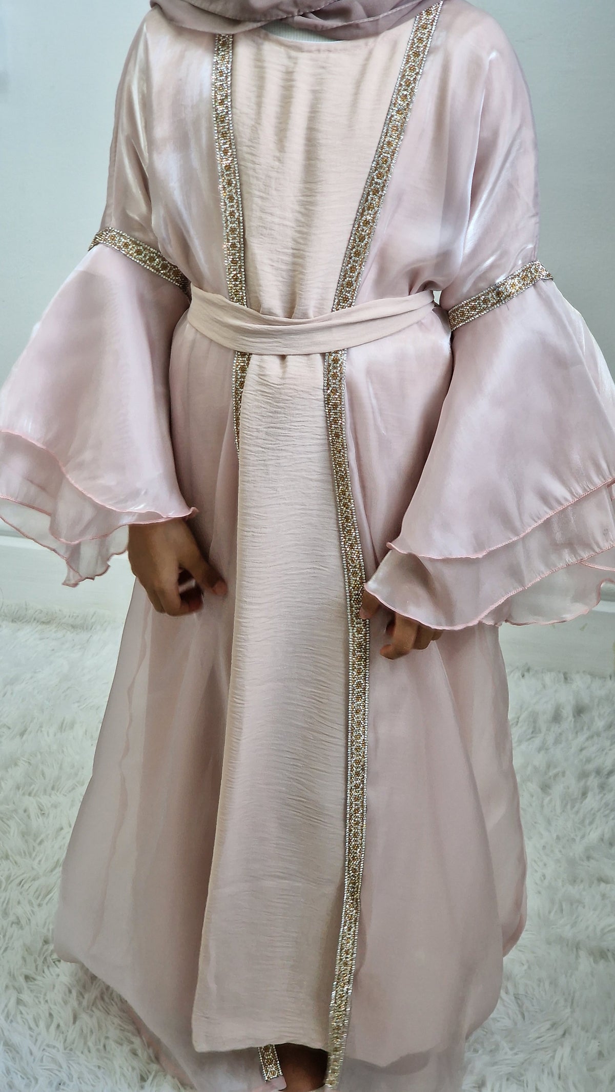 Ameera kids abaya pink