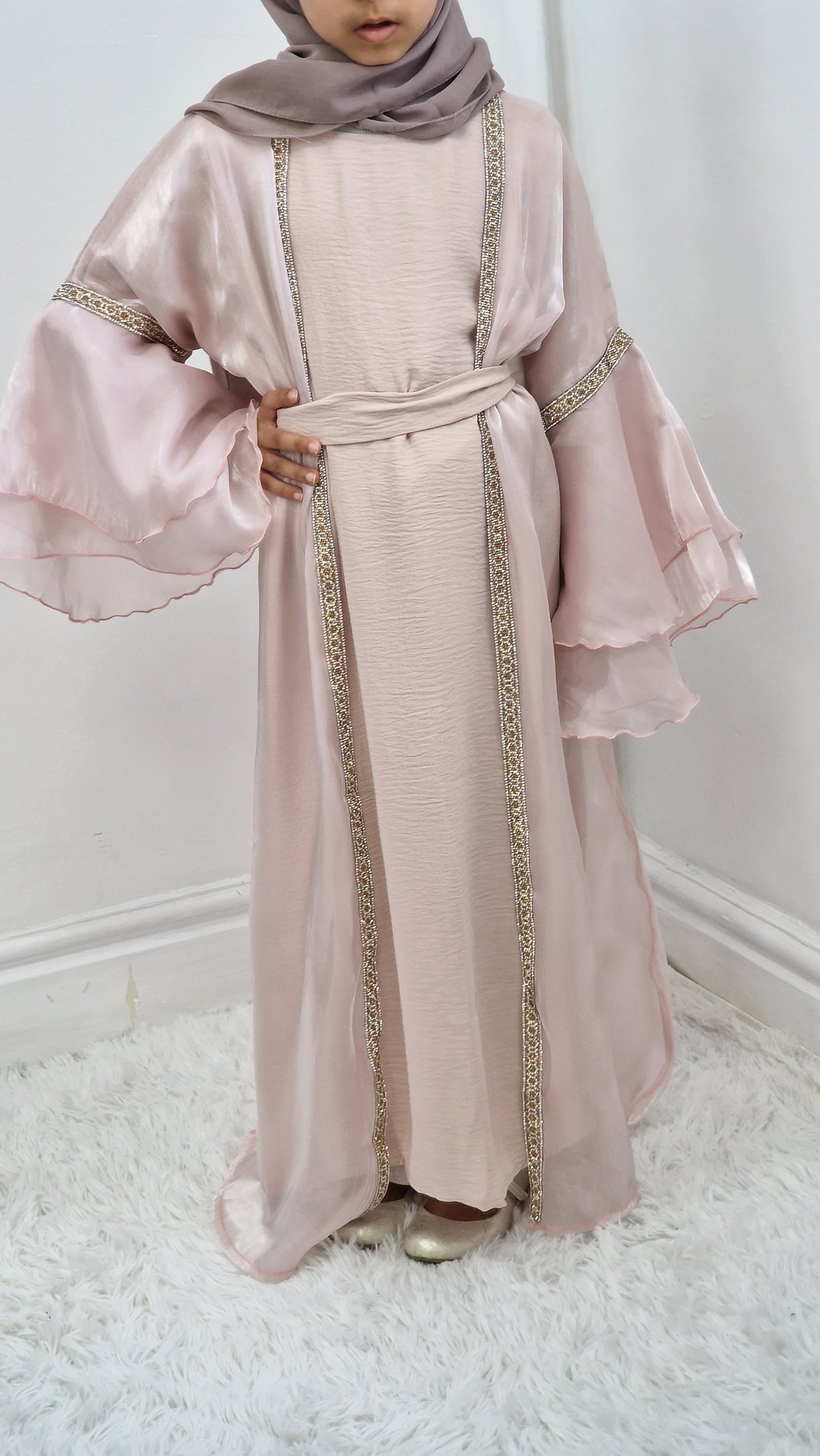 Ameera kids abaya pink