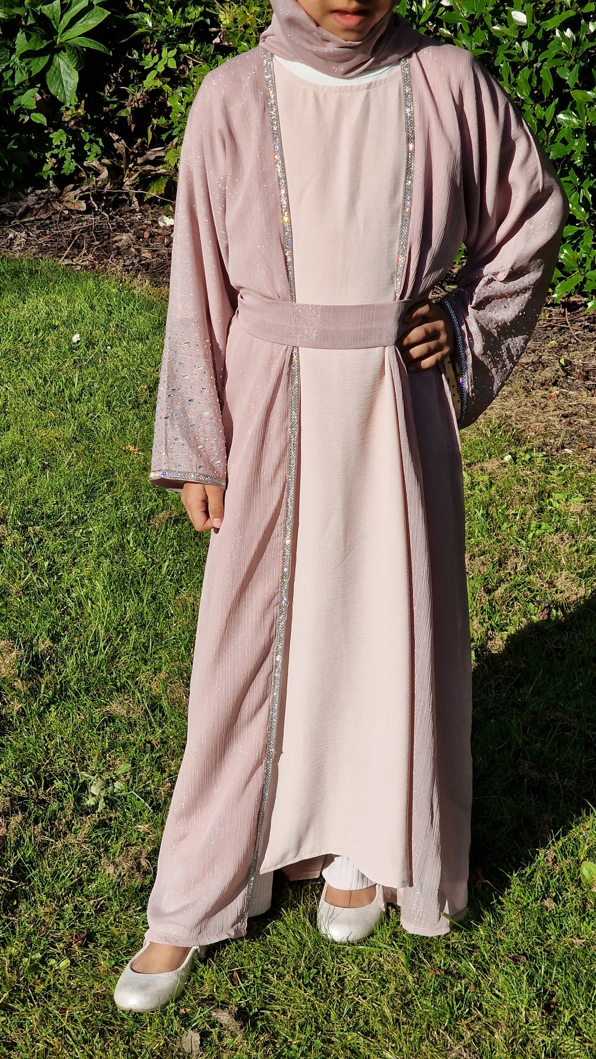 Sitara kids abaya nude (mother n daughter) options