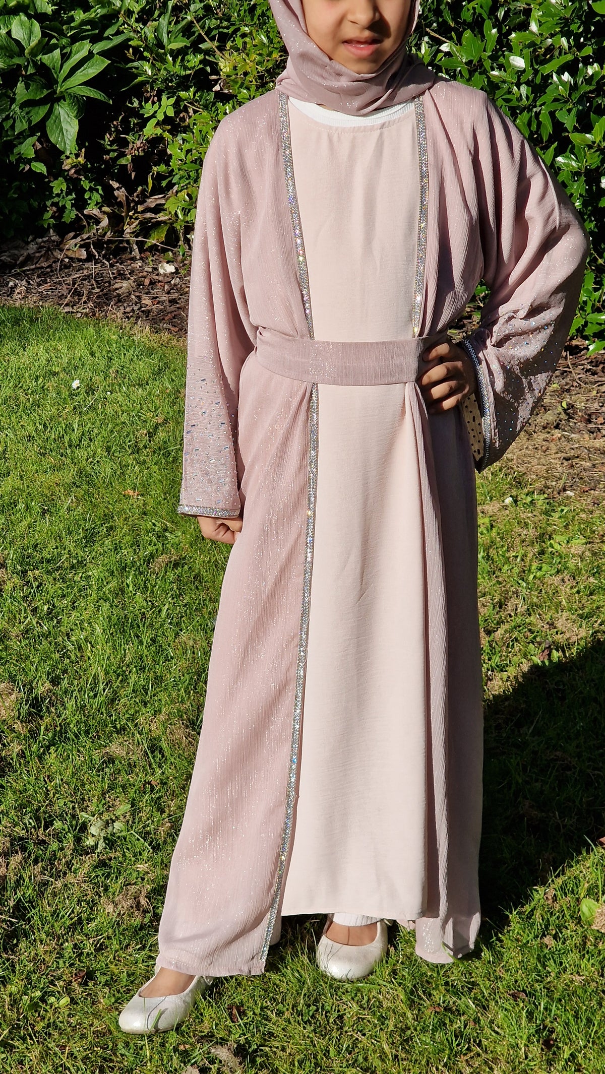 Sitara kids abaya nude (mother n daughter) options