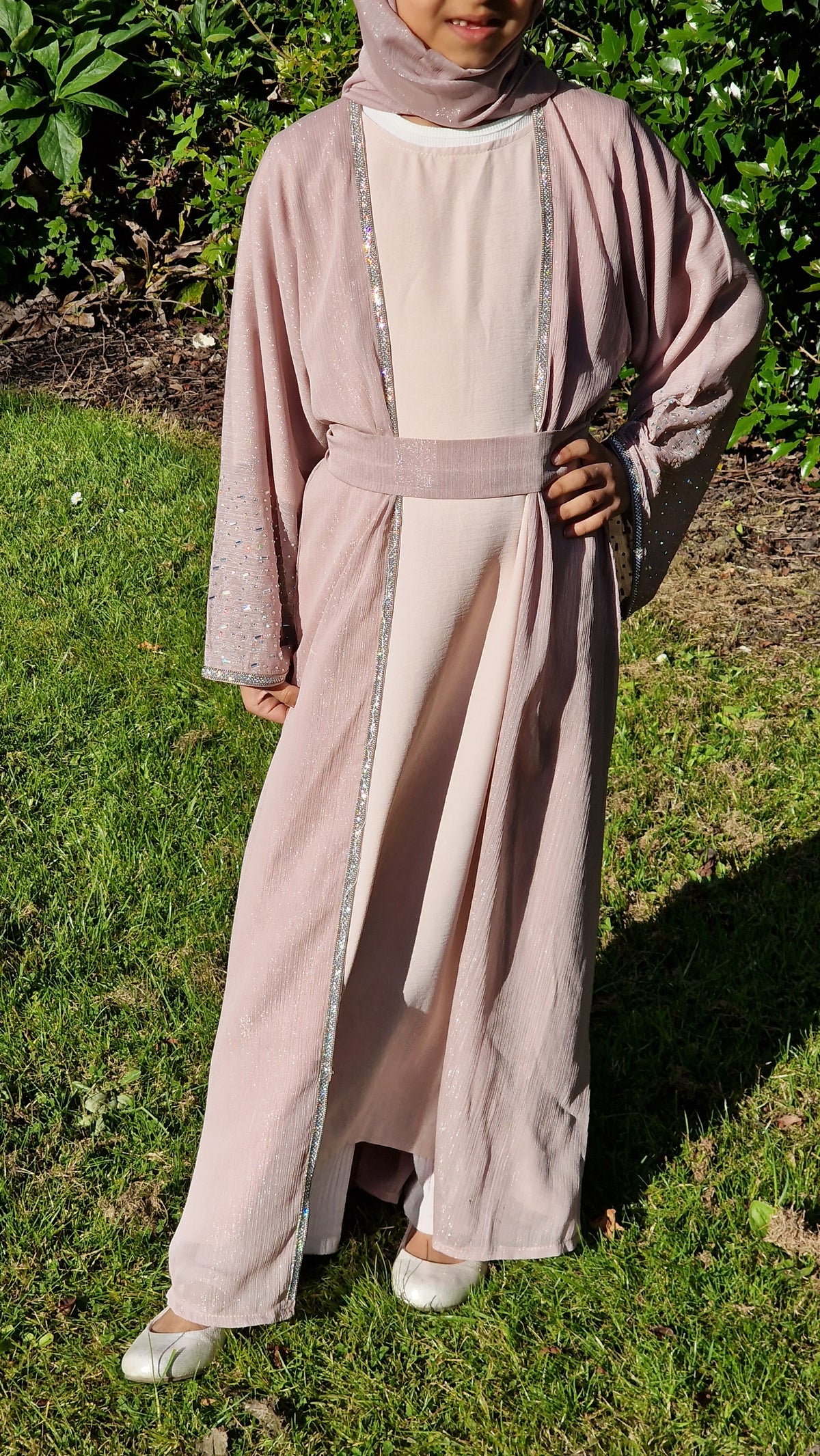 Sitara kids abaya nude (mother n daughter) options