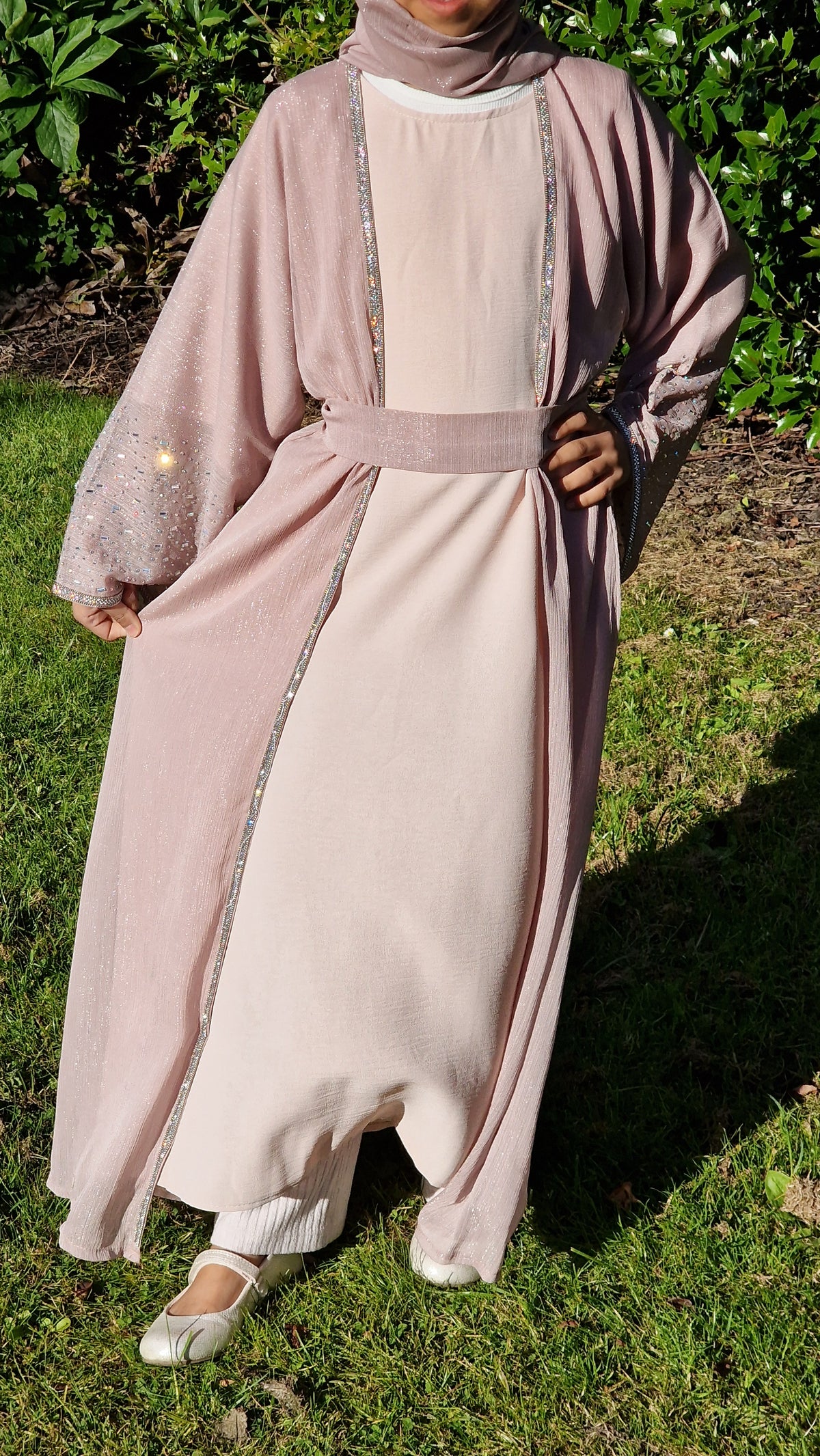 Sitara kids abaya nude (mother n daughter) options