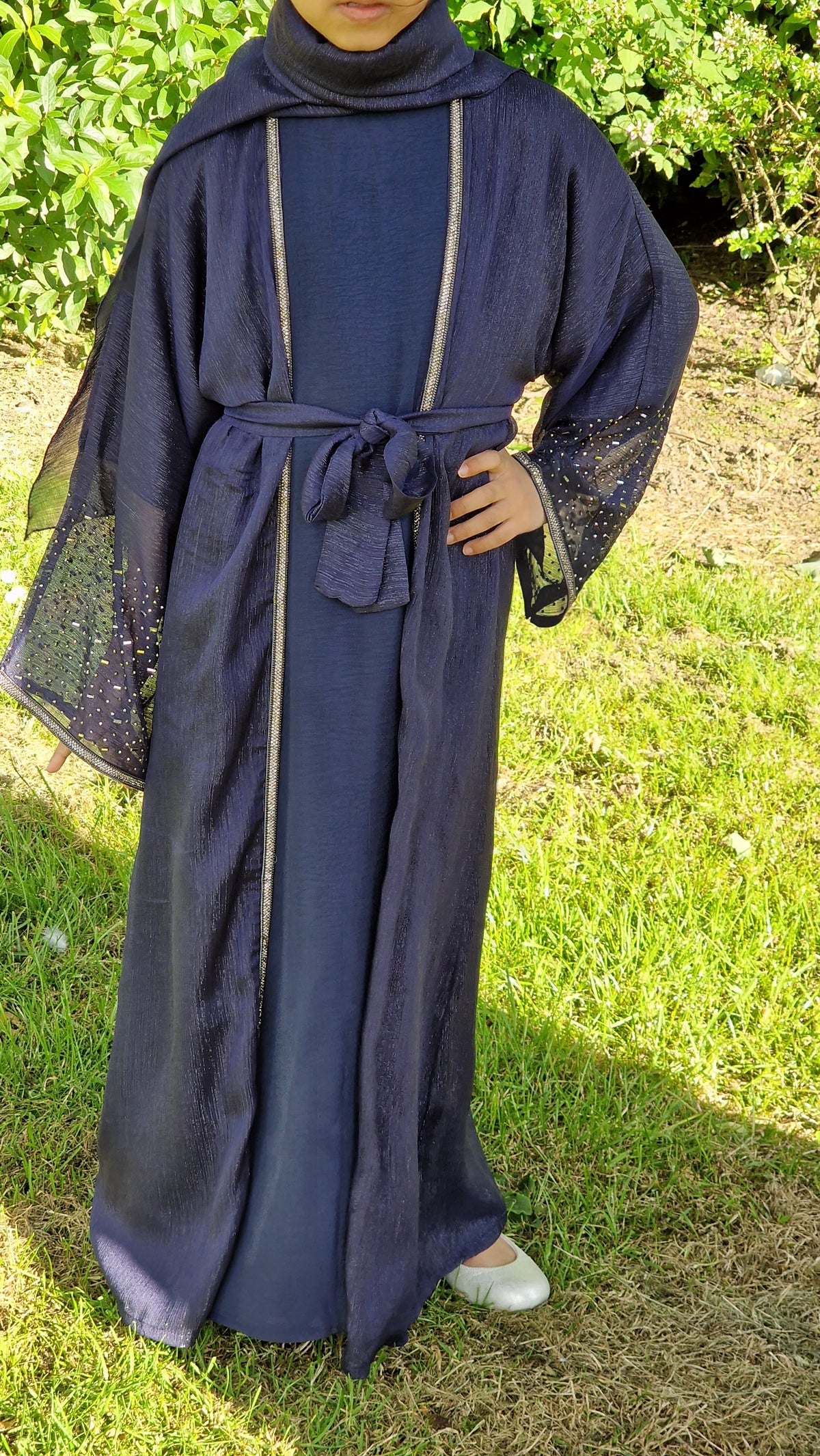 Sitara kids abaya navy