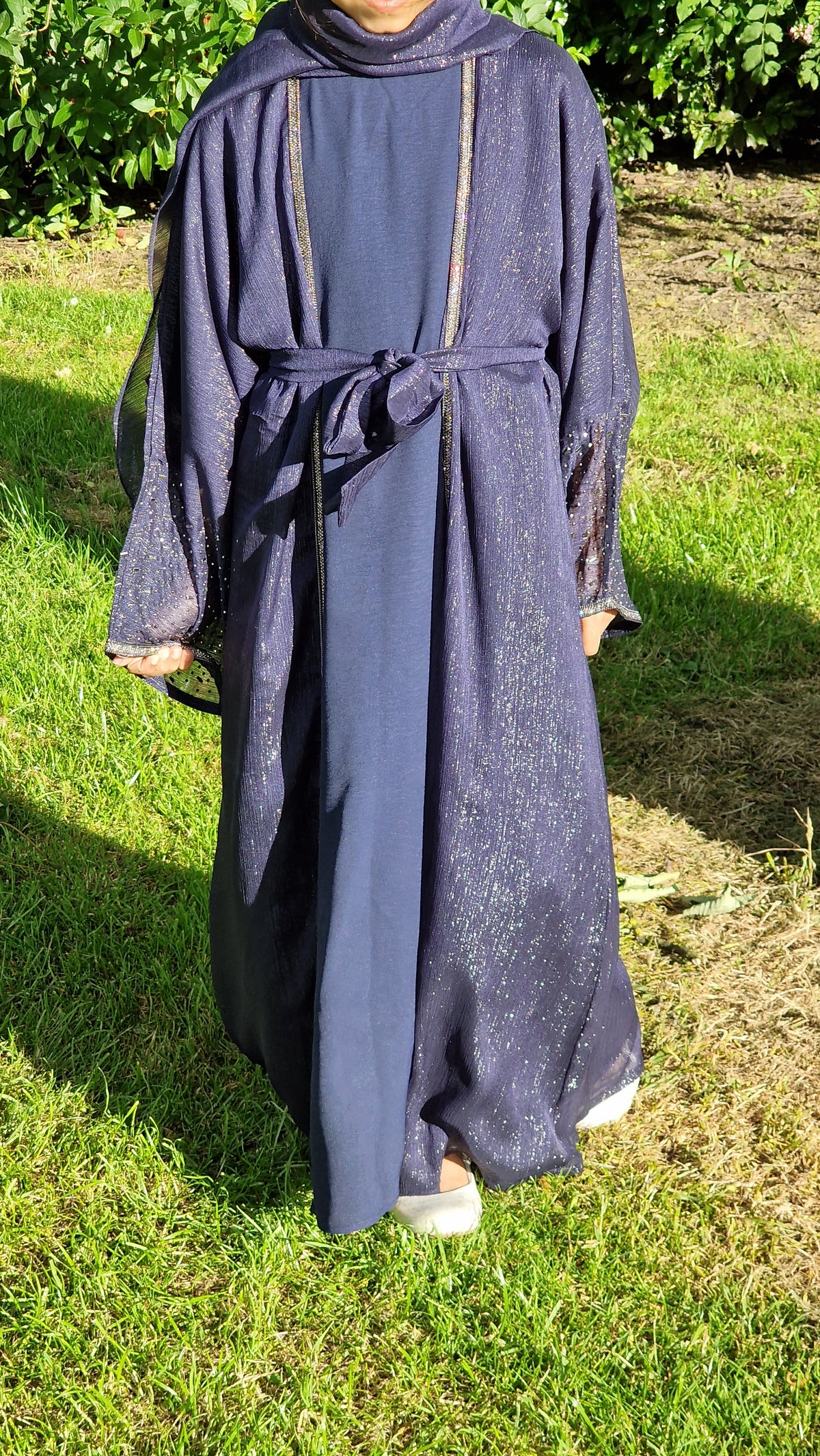 Sitara kids abaya navy