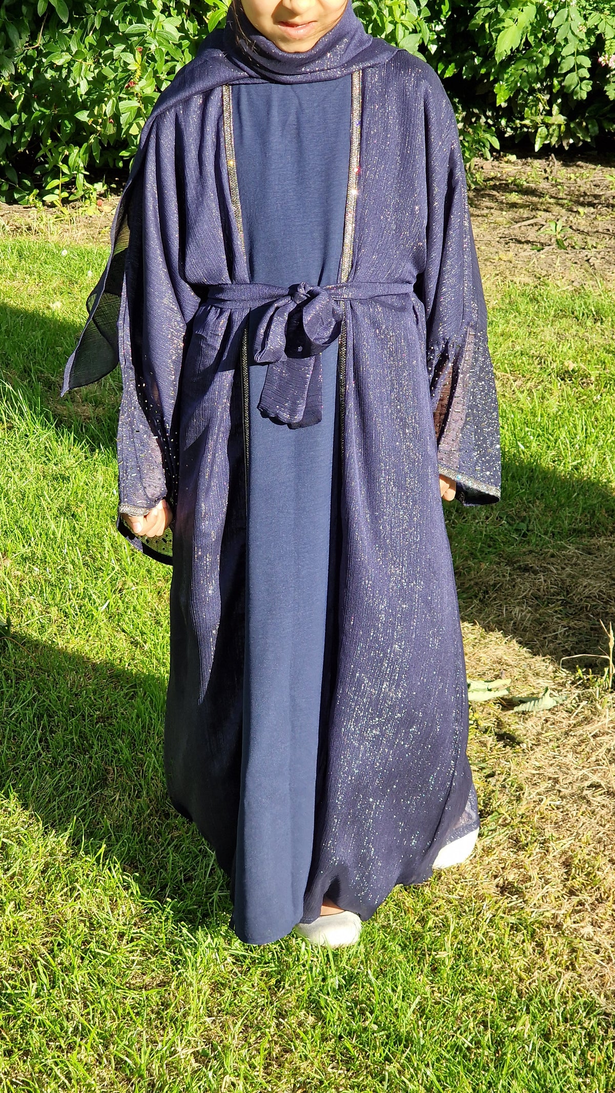 Sitara kids abaya navy