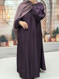 Iris plain abaya purple
