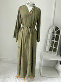 Nadine open abaya olive