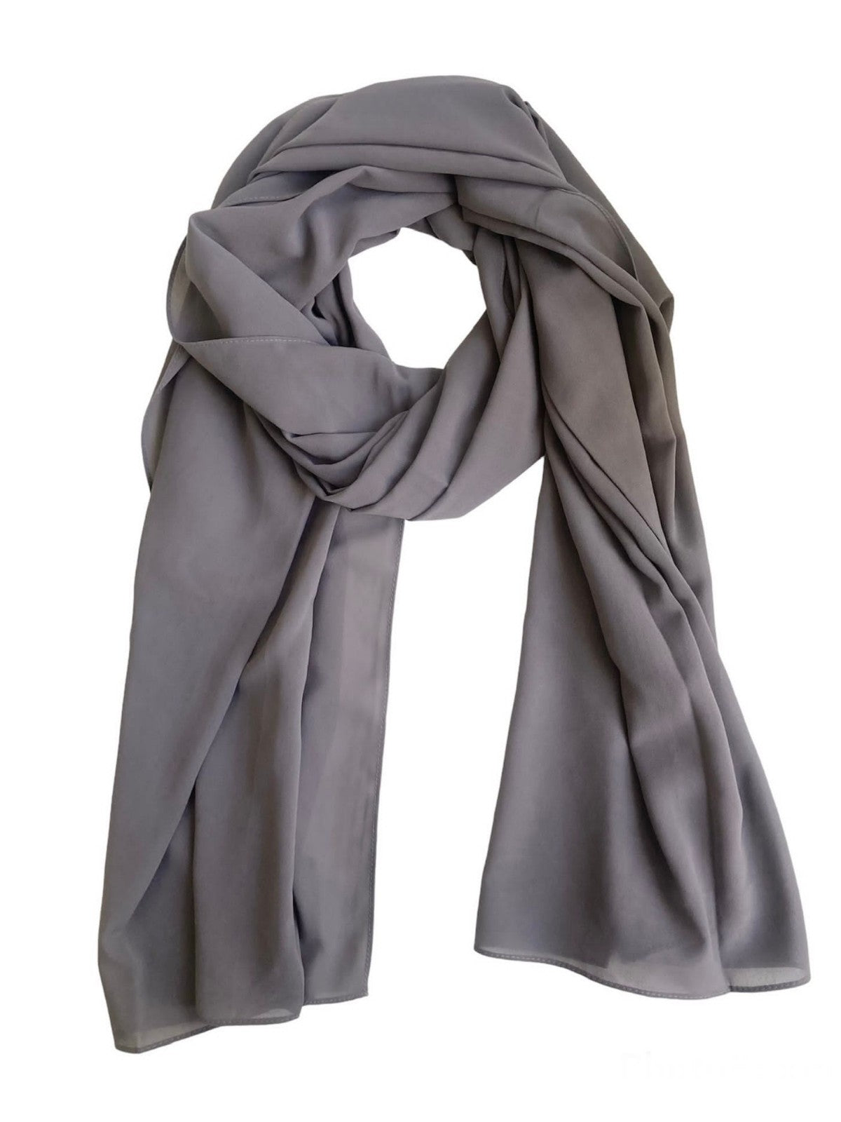 Chiffon grey scarf