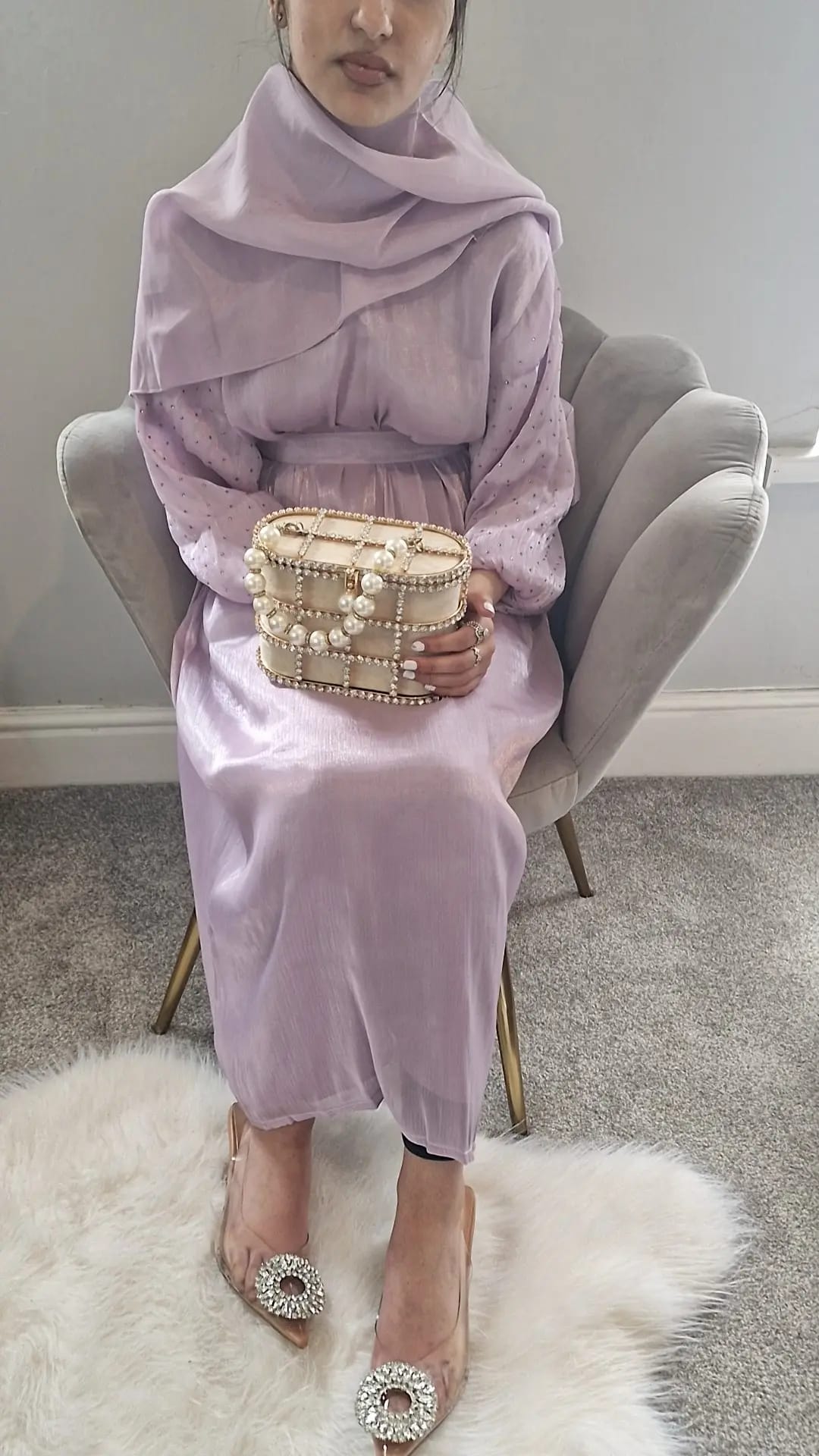 Ayla kids abaya lilac