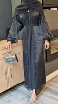 Yusra black abaya