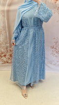 Sdan blue luxury abaya