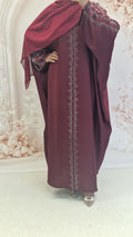 Sehrish kaftan maroon