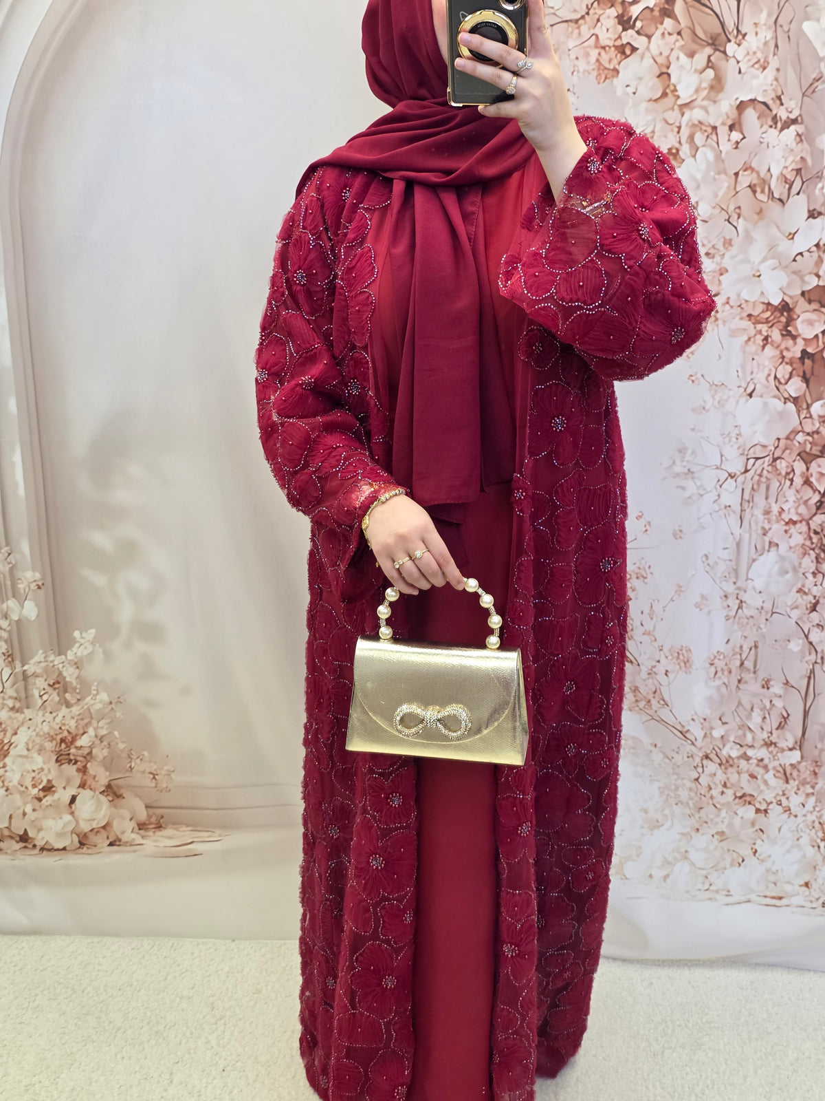 Layba maroon – Aamina Abayas