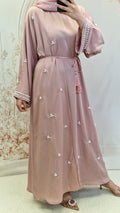 Elayna pink open abaya