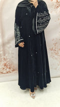 Velvet abaya black