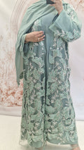 Dania net luxury abaya sage