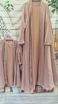 Hayfa blush kids Open Abaya