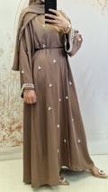 Elayna mocha open abaya