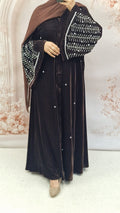 Velvet abaya brown