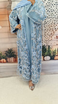 Duha sky blue net luxury abaya