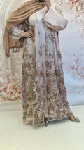 Dania net luxury abaya mocha