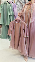Hayfa blush kids Open Abaya