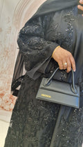 Dania net luxury abaya black