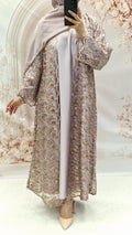 Siliya nude net abaya