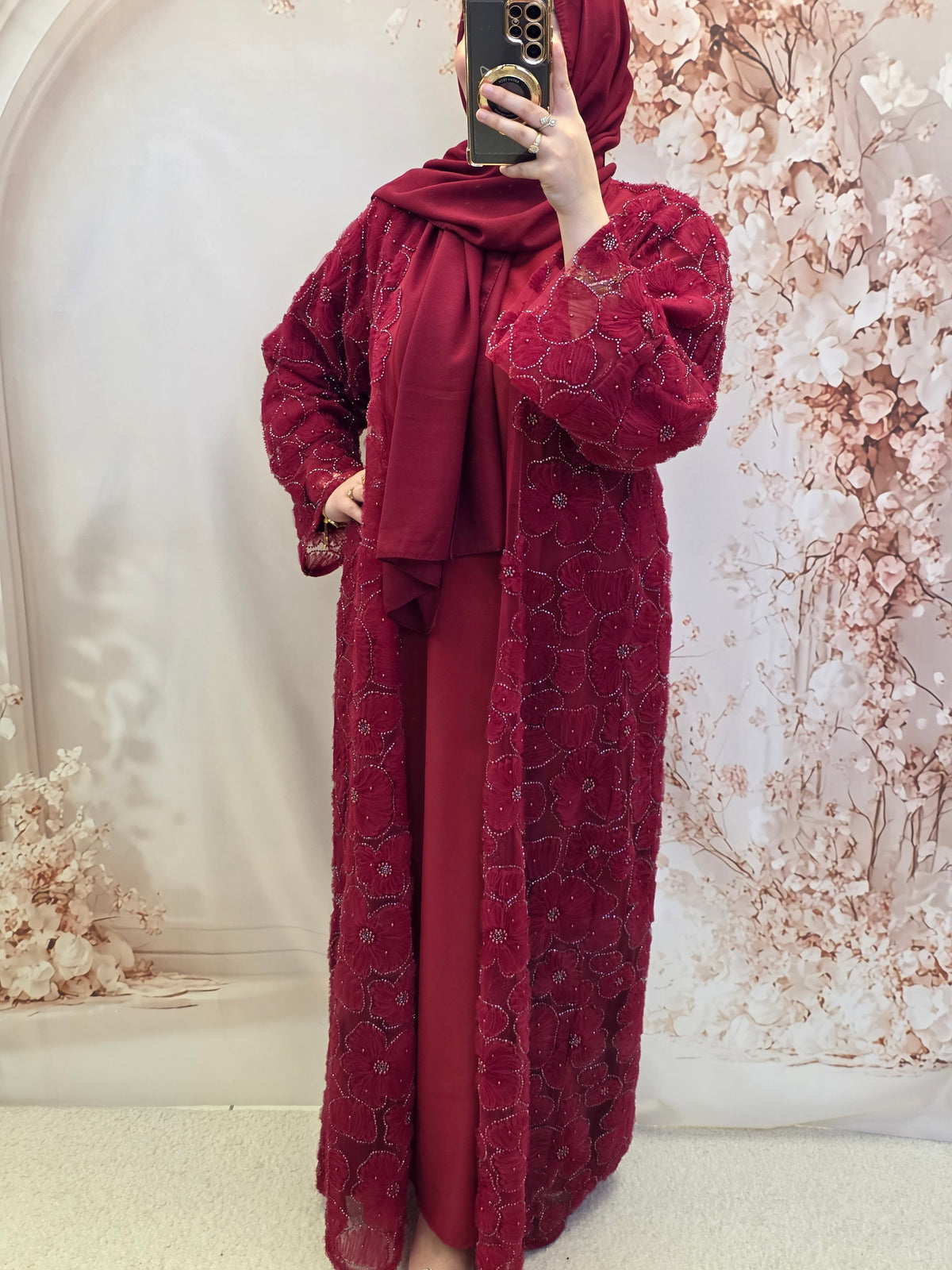 Layba maroon – Aamina Abayas