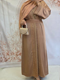 HEEBA OPEN ABAYA CAMEL